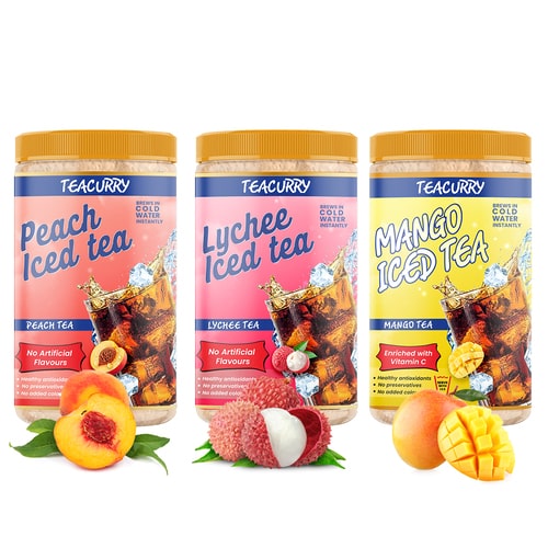 Teacurry combo of Peach, Litchi, and Mango