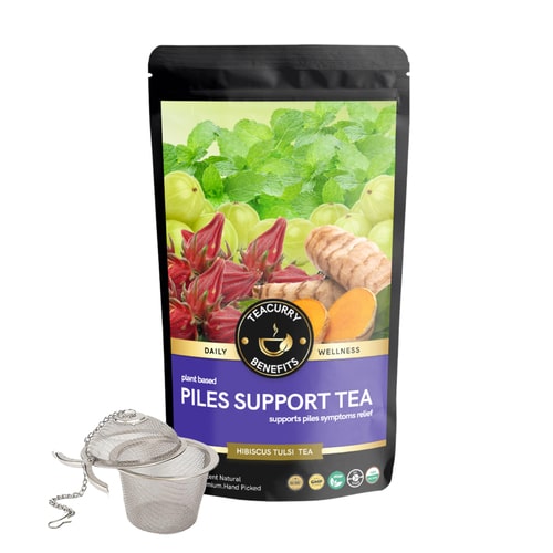 Teacurry Piles Support Tea - lose pack with infuser 
