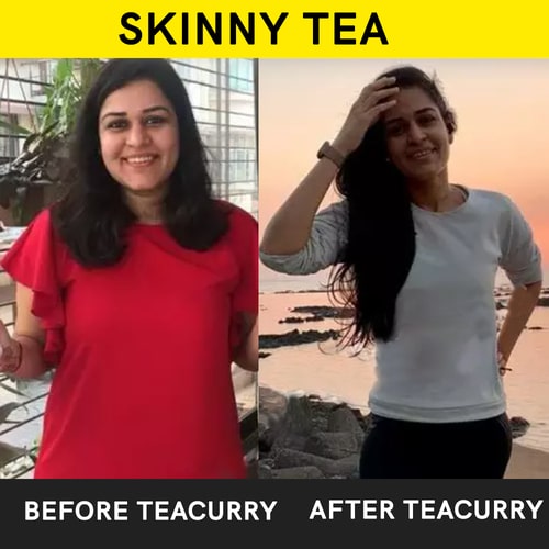 Teacurry Skinny Tea - before and after use  - skinny detox - skinny leaf tea