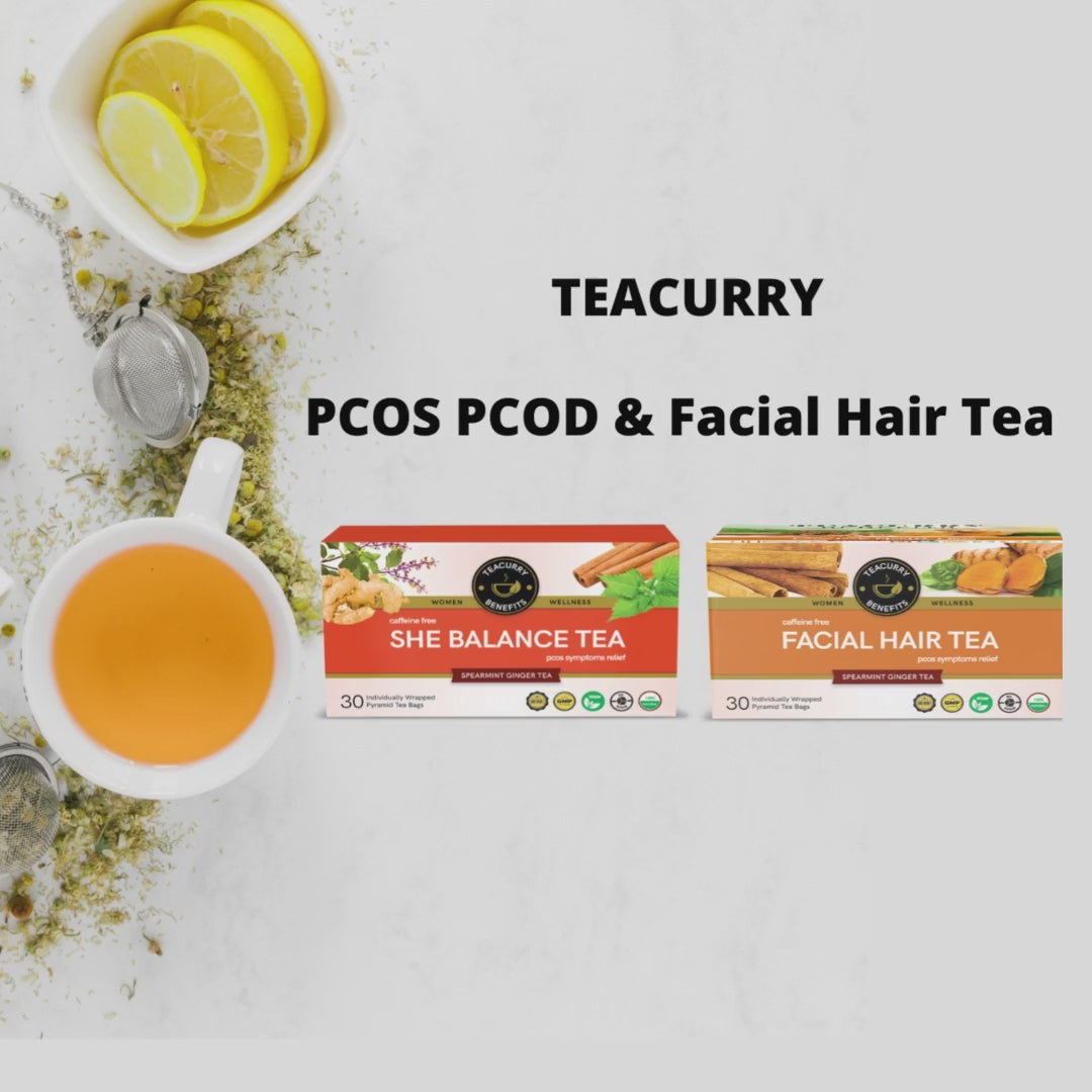 Teacurry PCOS PCOD Facial Hair Tea Video