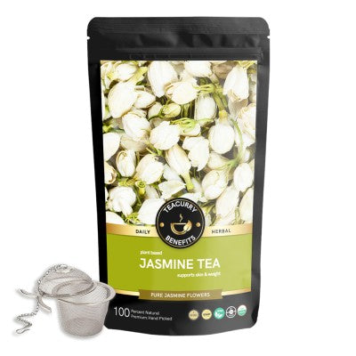 Teacurry Jasmine Flower Tea Pouch+ Infuser