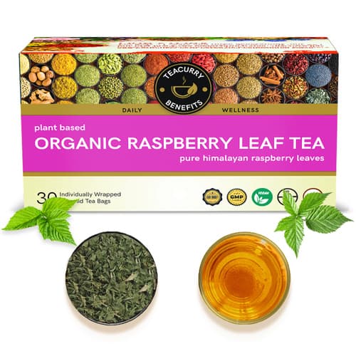 organic raspberry tea box main image