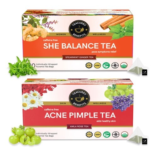 She Balance tea acne pimple tea box image