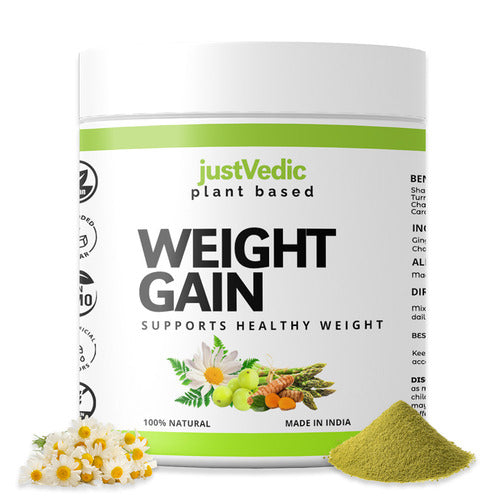 Justvedic Weight Gain Drink Mix Jar - weight gainer - mass gainers powder