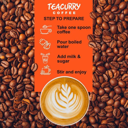 Teacurry Coffee Pack of 5 - steps to  prepare 