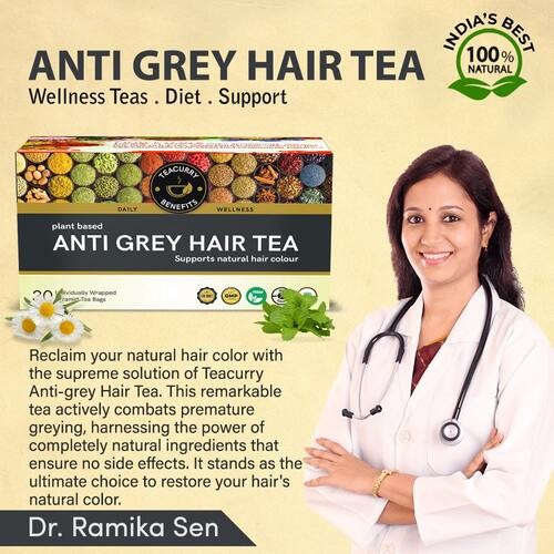 Teacurry Anti Grey Hair Tea  - recommended by doctors 