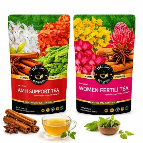 Teacurry AMH And Women Fertility Tea Combo Pouch 