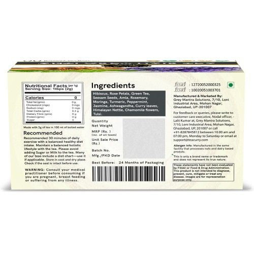 Teacurry Anti Grey Hair Tea Back Image