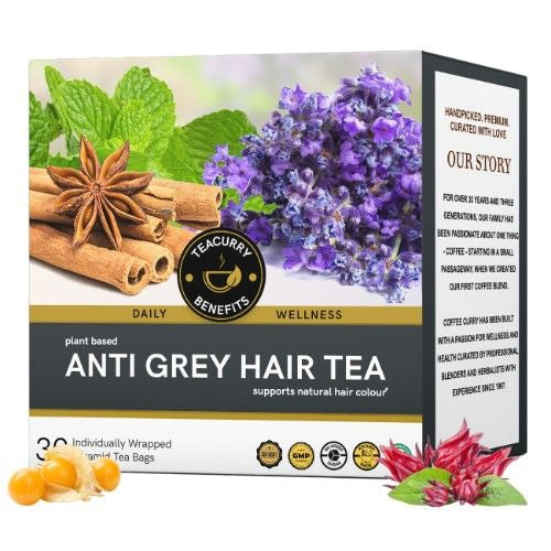 Teacurry Anti Grey Hair Tea 3D Box