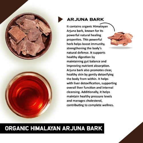 Organic Himalayan Arjuna Bark Ingredients 