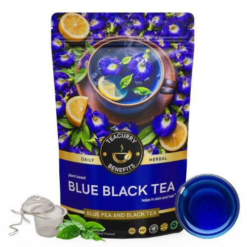 Teacurry Blue Black Tea Pouch + Infuser 