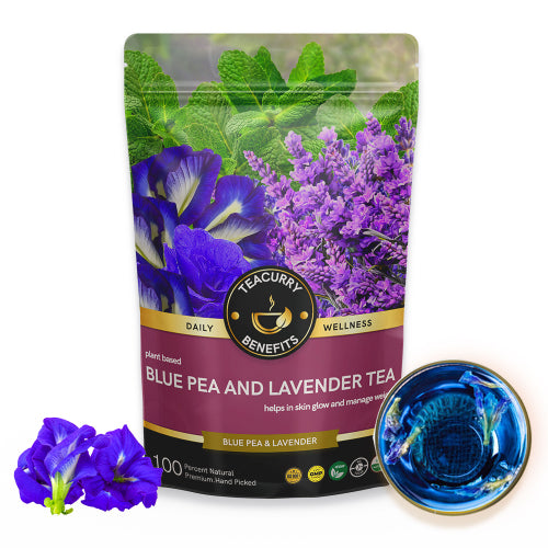 butterfly pea flower and lavender Buy Butterfly Pea Lavender Herbal Infusion Tea - Online At Teacurry 1 Month Pack