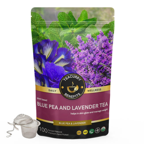 Teacurry Blue Pea and Lavender Tea Pouch with Infuser