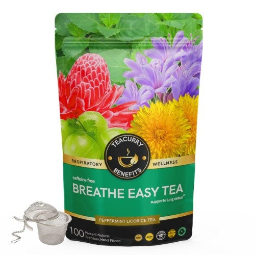 Teacurry Breath Easy Tea Pouch wirh Infuser 