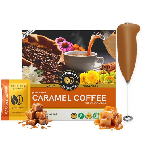 caramel coffee premix wih frothr