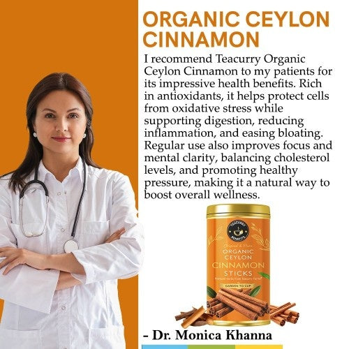Dr. Monica Khanna Recommends Teacurry Organic Ceylon Cinnamon Powder