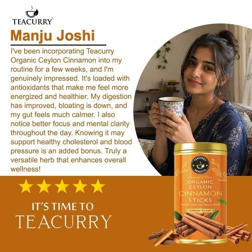 Testimonial Review of Teacurry Organic Ceylon Cinnamon Powder