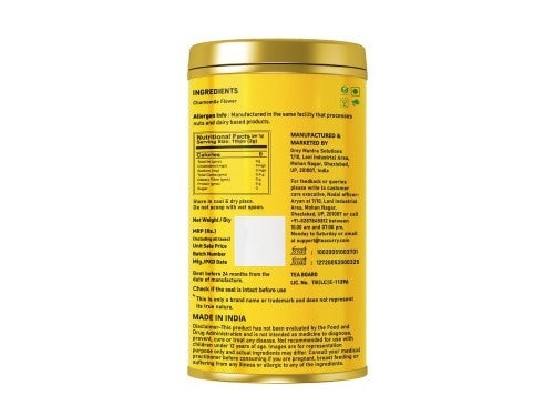 Teacurry Chamomile Tea Back Image 