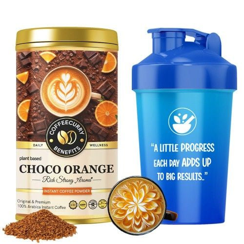 Coffeecurry Choco Orange Instant Coffee Can with Shaker 