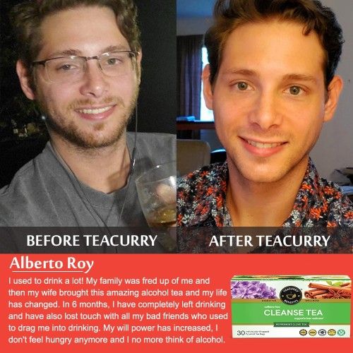 Teacurry Liver Clenase Tea Before and After