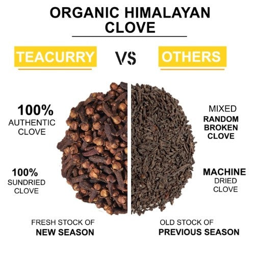Teacurry Premium Organic Himalayan Clove Difference 