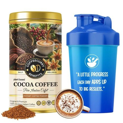 Teacurry Cocoa Instant Coffee Powder with Shaker 