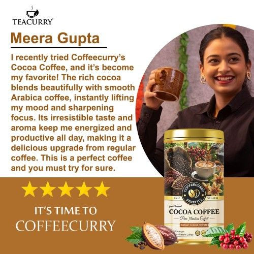 Teacurry Cocoa Instant Coffee Powder Testimonial 
