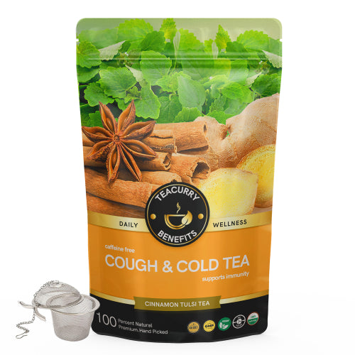 Teacurry Cough Cold tea pouch with infuser