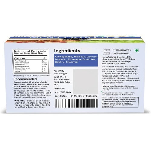 Teacurry Count Boost Tea Back Image