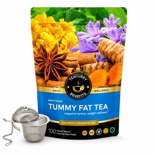 Teacurry Tummy Fat Tea Pouch with Infuser 