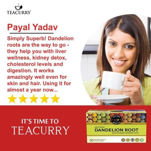 Teacurry Dandelion Root Tea Testimonial Image
