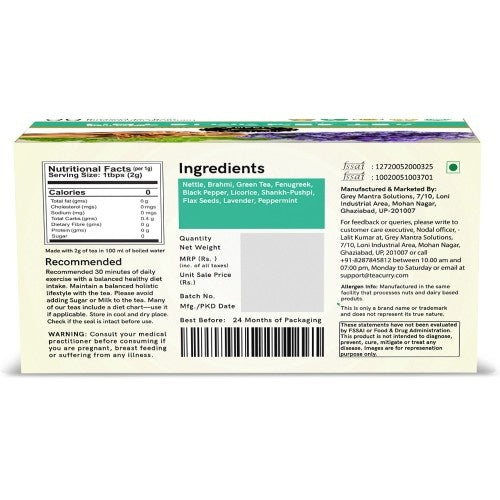 Teacurry DHT Blocker Tea Back Image