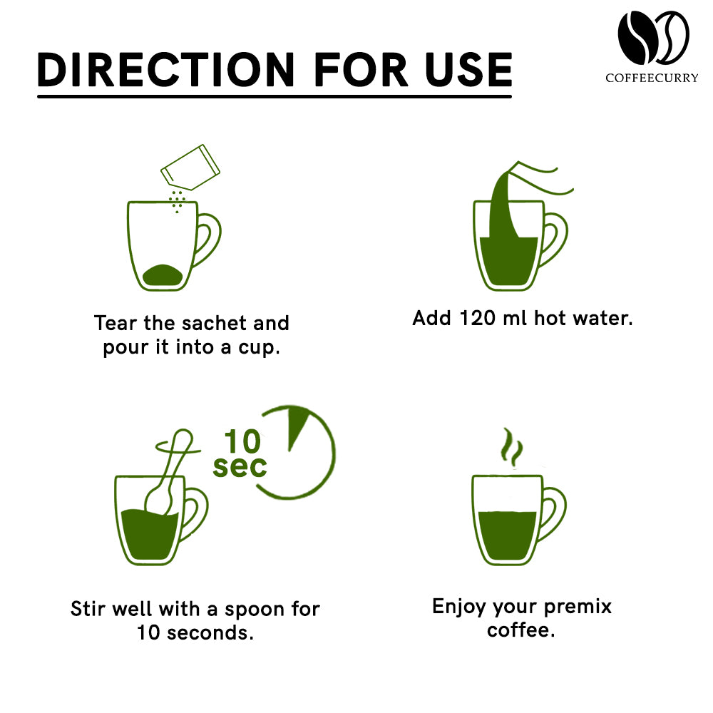 Teacurry energy coffee premix direction for use