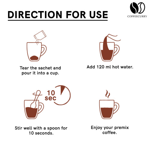 Teacurry Chocolate coffee premix direction for use