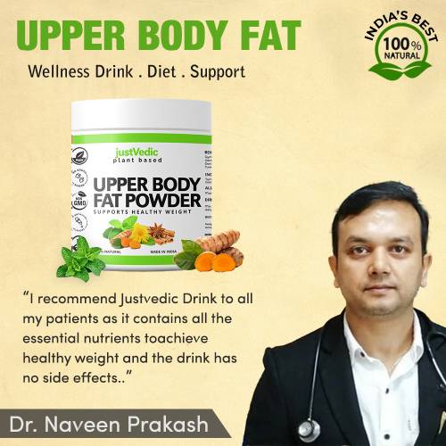Justvedic Upper Body Fat Burn Drink Mix - recommended by doctors 