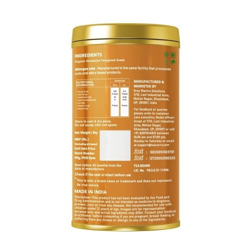 Teacurry Organic Himalayan Fenugreek Seed Back Image 