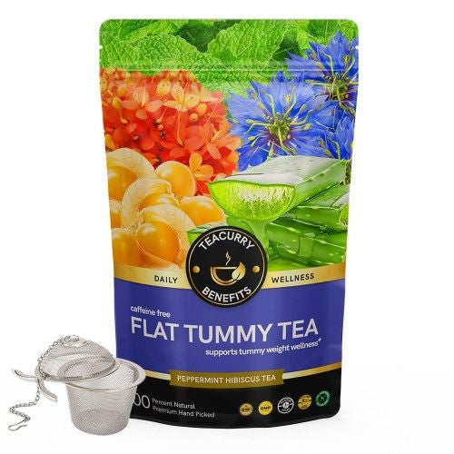 Teacurry Flat Tummy Tea Pouch with Infuser
