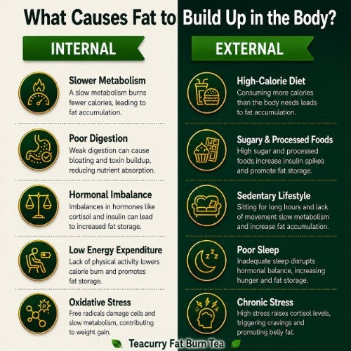 Internal or External Cause of Fat Build Up Explain by Teacurry  