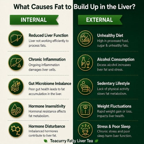 Internal and External Causes of Fat Build up in the Liver 