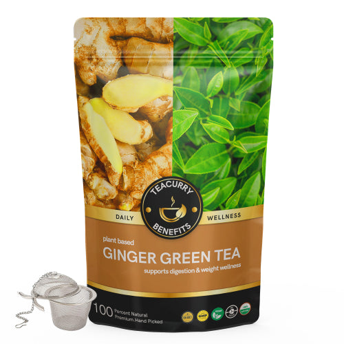 Teacurry Ginger Green Tea Pouch with Infuser