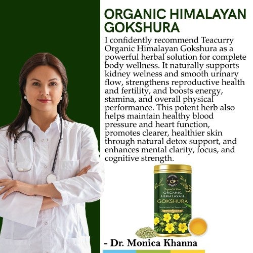 Dr. Monica Khanna Recommend Teacurry Organic Himalayan Gokshura 