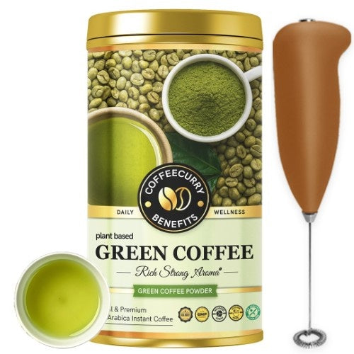 Coffeecurry Green Coffee Powder with Frother 