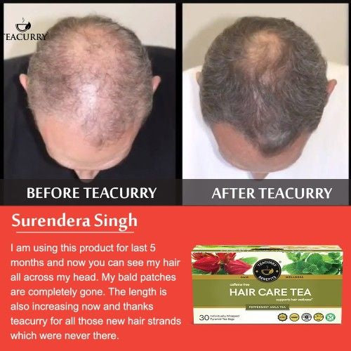 Teacurry Hair Care Tea Before and After