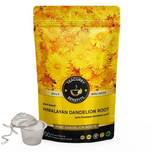 Teacurry Himalayan Dandelion Root Tea Pouch + Infuser 
