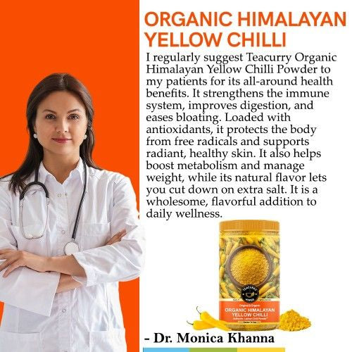 Organic Himalayan Yellow Chilli Powder Doctors Recommends 