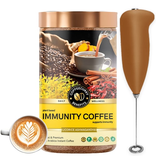 coffee and immunity with frother