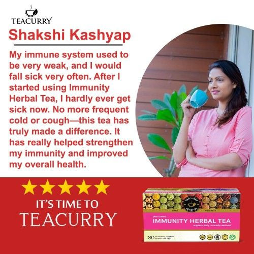Teacurry Immunity Herbal Tea Testimonial Image