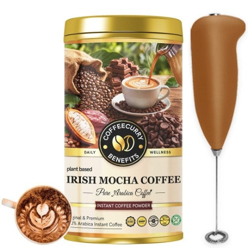 coffeecurry Irish Mocha Instant Coffee with Frother 