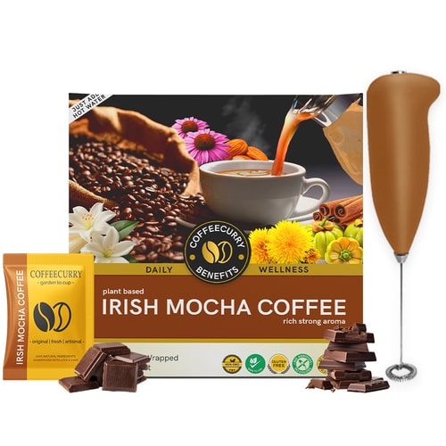 irish mocha coffee premix with frother