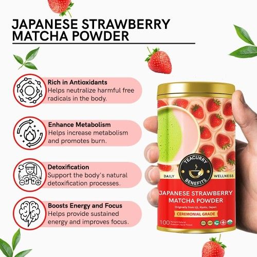 Teacurry Japanese Strawberry Matcha Powder Benefits